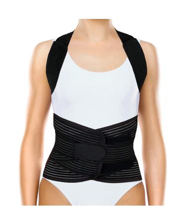 ORTONYX TLSO Full Back Support Brace - Removable Dorso-Lumbar Pad Lightweight & Breathable - Pain Relief for Thoracic Kyphosis & Herniated Disc - XX-Large Black - Buy Online on GoSupps.com