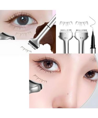 Eye Makeup Kit. Iron Wand Mascara 3d Curling Eyelash Long-Lasting Volume Mascara Waterproof.Lower Lash Stamp Lower Eyelash Stamp Set with Ink Quick Eye Makeup Tool Korean Eye Makeup Kit (Brown A*2) - Buy Online on GoSupps.com