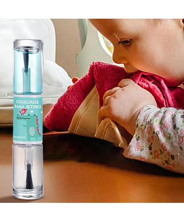 Anti Nail Biting Polish Kid's Bitter Tasting 10ml Liquid Polish 2 in 1 Design Nail Biting Stop Tool for Teenagers of All Ages Children Toddler and Adults - Buy Online on GoSupps.com