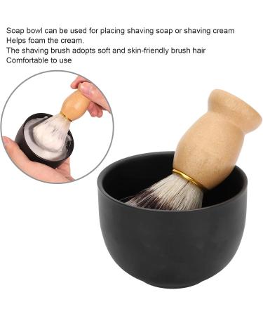 Shaving Soap Bowl & Brush Set for Men - 2PCS Face Grooming Kit | Compact & Beautiful Design for Easy Home Travel - Buy Online on GoSupps.com