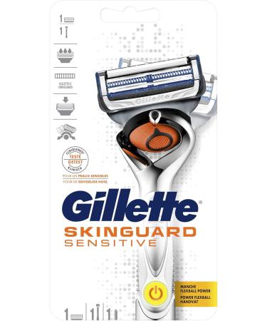 Gillette SkinGuard Sensitive Razor for Men - Clinically Tested for Sensitive Skin | Razor + 1 Blade - Shop Worldwide - Buy Online on GoSupps.com