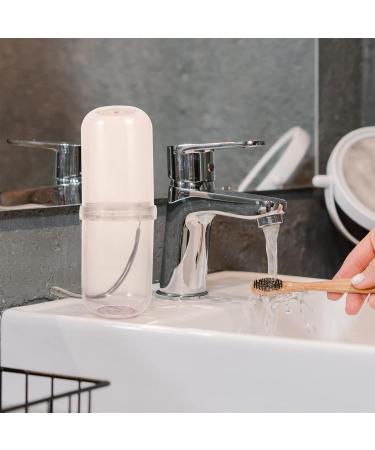 Buy Zerodeko Transparent Washing Cup & Toothbrush Travel Storage Rack - Pink | International Shipping Available - Buy Online on GoSupps.com