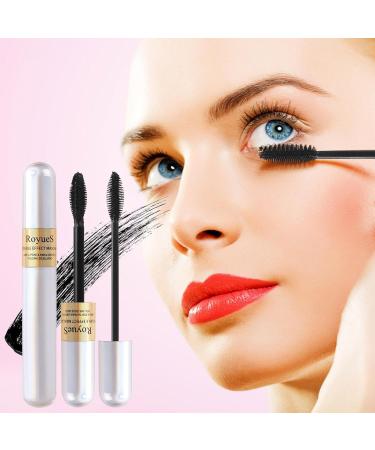 Mascara Waterproof | Black Waterproof Voluminous Double Effect Essence Mascara for Lifting Curling Multiplying. Feathery Soft Full Lashes Eye Makeup - Buy Online on GoSupps.com