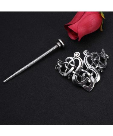 Solustre Vintage Celtic Hairpin - Viking Hair Clip with Celtic Knots for Women & Girls | Unique Hair Jewelry - Buy Online on GoSupps.com