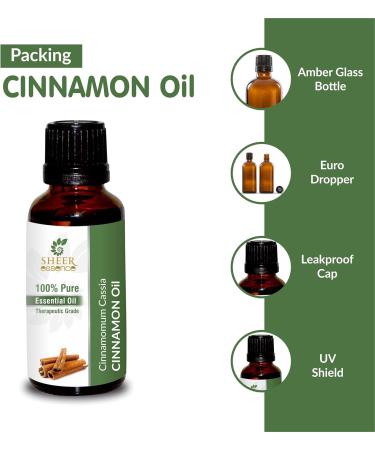 Cinnamon Oil -(Cinnamomum Cassia)- Essential Oil 100% Pure Natural Undiluted Uncut Therapeutic Grade Oil 3.38 FL.OZ 3.38 Fl Oz (Pack of 1) - Buy Online on GoSupps.com