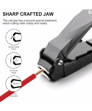 Heavy Duty Nail Clippers with Catcher | Self-Collecting Fingernail & Toenail Clippers for Men & Women | 18-Month Warranty - Buy Online on GoSupps.com