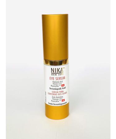 NIKA SKIN CARE - Eye Serum with Vitamin C & E Hyaluronic Acid Caffeine and Swiss Apple Stem Cells - Day & Night