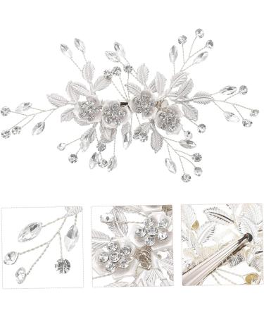 Angoily Rhinestone Hair Comb Bridal Comb Crystal Hair Crystal Barrette Wedding Rhinestone Hair Clip Flower Hair Clips for Women Wedding Hair Comb - Buy Online on GoSupps.com