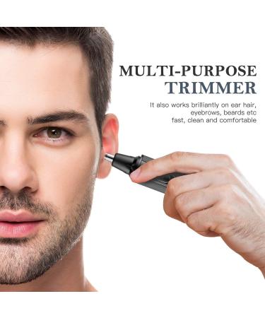 Buy Portable Ear & Nose Hair Trimmer - Painless Eyebrow & Facial Hair Remover for Men & Women Waterproof Dual Edge Blades - Buy Online on GoSupps.com