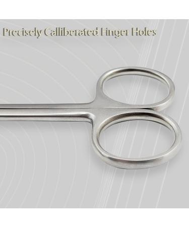 MJW Professional Stainless Steel Iris Scissors - Precision Beard Ear and Nasal Hair Cutting Tool | Curved Edge Craft Scissors - Buy Online on GoSupps.com