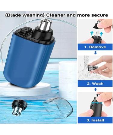 Konka Electric Nose Hair Trimmer - Rechargeable & Portable 360 Precision Unisex (Blue) | Best Nose Hair Grooming Tool - Buy Online on GoSupps.com