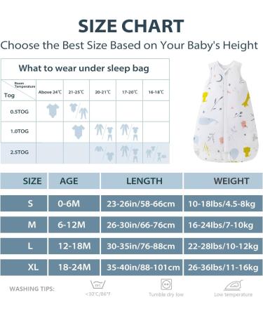 Mosebears 2.5 Tog Baby Winter Sleeping Bag 100% Cotton | Animal Design | 18-24 Months - Buy Online on GoSupps.com