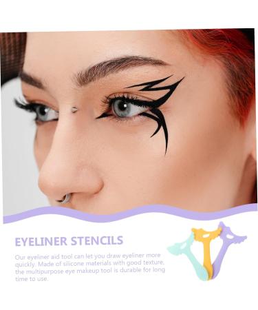 DRESSOOS Silicone Eyeliner Tool 3 pcs eyeshadow tools eyeliner tool for women eyeliner makeup tool template applicator eyelash - Buy Online on GoSupps.com