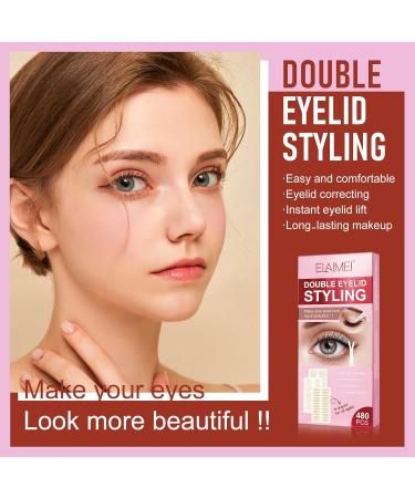 Eyelid Tape Double Eyelid Stickers: Invisible Eyelid Lifter Strips 480Pcs/3Sizes Instant Eyelid Lift for Women - Buy Online on GoSupps.com