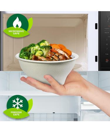 100% Biodegradable 6 oz. Sugarcane Bowls Pack of 50 - Compostable Soup Bowls - Eco-Friendly Bagasse Bowls for Hot & Cold Foods - Disposable Microwavable Paper Bowls - Buy Online on GoSupps.com