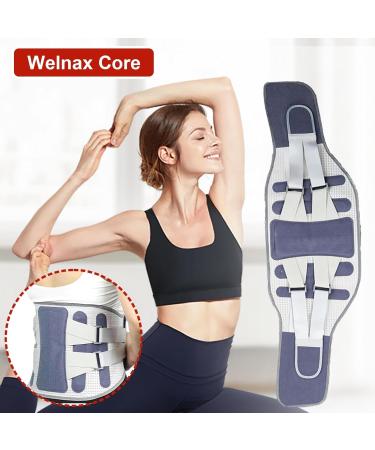 Lumbar Back Brace - Back Protective Brace for Men | Lumbar Traction Device Lower Back Support Brace for Men Women Back Reliever Spinal Belt Blue L - Buy Online on GoSupps.com