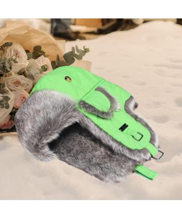 Winter Trapper Hat with Faux Fur Aviator Design | Green | Unisex | Large-X-Large - Buy Online on GoSupps.com