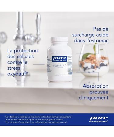 Pure Encapsulations - Vitamine C 1000mg - D fenses Immunitaires - Vitalit et nergie - Formule tr s bien tol r e - Compl ment Alimentaire - 30 G lules - Buy Online on GoSupps.com