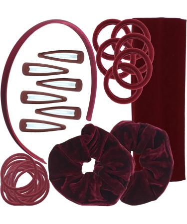 Topkids Accessories 28pc School Hair Accessories Gift Set Hair Accessories for Girls Hair Clip Hair Colour Girls Hair Accessories Gift Set Hair Clip Hair Band Hair Bands for Girls (Burgundy) - Buy Online on GoSupps.com