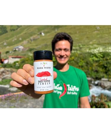 Kiva x MARK WIENS Smoked Ghost Chili Pepper Powder - 2.5 oz | Non GMO, Vegan, Fair Trade - Buy Online on GoSupps.com