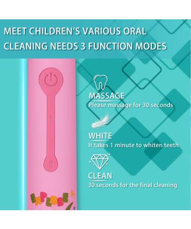 7AM2M Kids Electric Toothbrush with 4 Heads, 3 Modes, Smart Timer - Pink | Age 3+ | IPX7 Waterproof - Buy Online on GoSupps.com