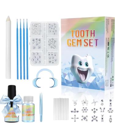 Fiorland Tooth Gems Kit for Teeth with Light 2025 New Professional 140 Pcs DIY Gem Jewelry for Man Women Sparkling Crystals (D)