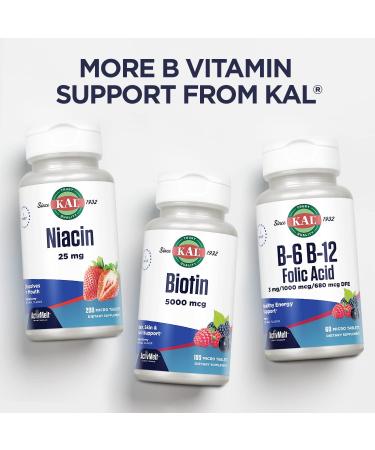 KAL Vitamin B12 1000mcg Sustained Release Supplement - Vegan, Heart & Nerve Support - Buy Online on GoSupps.com
