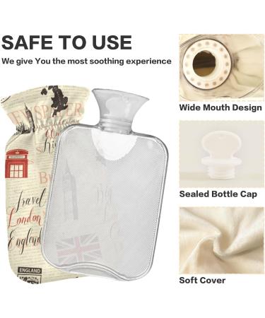 Buy NAANLE LONDON 1L Transparent Hot Water Bottle - Heat & Cold Therapy | Bed Hand Warmer for Pain Relief - Buy Online on GoSupps.com