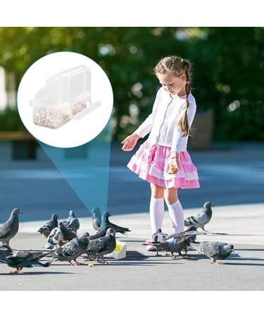 LSRVNM 2-Piece Bird Cage Feeder Set - Transparent Parrot Feeder & Water Bowl for Budgies Canaries & Nymphics - Perfect Hanging Design with Standing Poles - Buy Online on GoSupps.com