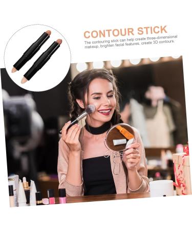 SKISUNO 2pcs Contour Stick Women Makeup Supplies Highlighter Concealer Pen Three-dimensional Miss Plastic - Buy Online on GoSupps.com