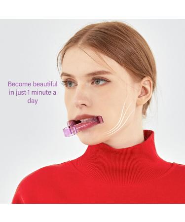 Facial Exerciser Lip Plumper - Quick Sculpting & Strengthening Tool for Lips Chin & Cheeks - Pink with Storage Box - Buy Online on GoSupps.com
