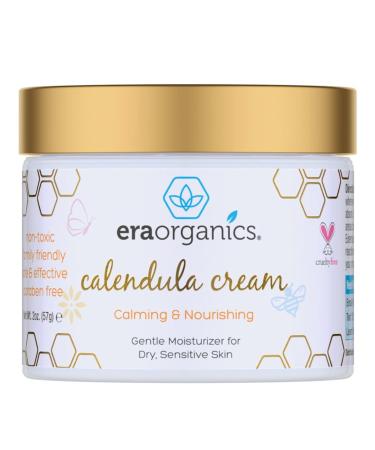 Era Organics Calendula Cream. Extra Soothing And Moisturizing Baby Lotion for Sensitive Skin Prone to Baby Eczema, Cradle Cap, Baby Acne, Rashes, Hives With Cocoa Butter, Rosemary, Zinc Oxide & More