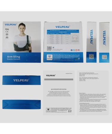 VELPEAU Arm Sling Shoulder Immobilizer - Rotator Cuff Support Brace - Comfortable Sling for Shoulder Left and Right Arm Men and Women(Medium) - Buy Online on GoSupps.com
