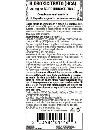 Solgar Hydroxy-Citrate 60 Veg Capsules | Natural Weight Management Support - Buy Online on GoSupps.com