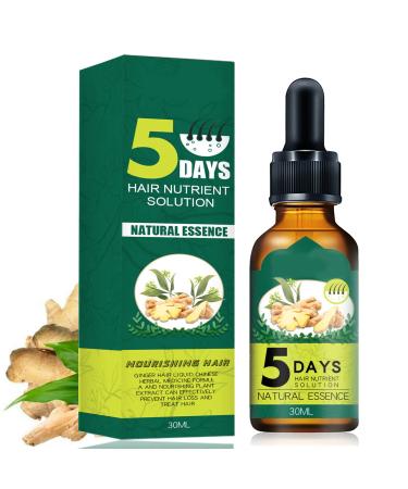 Ginger Hair Growth Serum Anti Hair Loss Essence Natural Herbal Essence Hair Growth Oil for Bald Thin Hair Fast Growth Hair Loss Treatment for Men and Women
