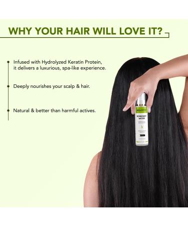 Bella.vitas Rosemary Water Hair Spray | For Frizzy Hair | Adds Shine | Suitable For All Hair Types | 200 ml - Buy Online on GoSupps.com