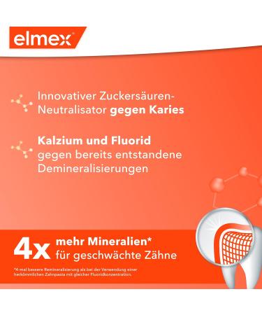 Elmex Toothpaste for Caries Protection 75ml - Professional Dental Care & Sugar Acid Neutralizer - Buy Online on GoSupps.com