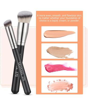TEOYALL Kabuki Brush Set - Angled Foundation, Concealer, and Contour Brushes with Dense Synthetic Bristles - Buy Online on GoSupps.com