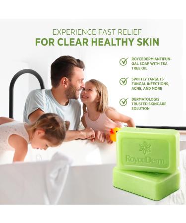 Roycederm Tea Tree Oil Soap - 4 Bars for Acne Athlete's Foot & Skin Conditions | International Shipping - Buy Online on GoSupps.com