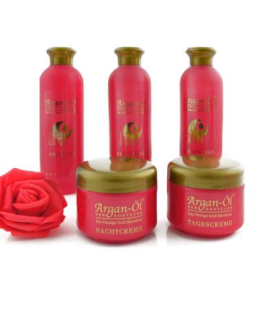 Care Set Argan Oil - 5 PCS Shampoo Body Lotion Cream & Shower Gel Gift Box - International Shipping Available - Buy Online on GoSupps.com