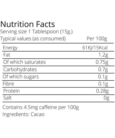 Organic Bare Cacao Alternative Drink | Low Calorie, Caffeine-Free, Vegan | High in Antioxidants & Minerals | 225g - Buy Online on GoSupps.com