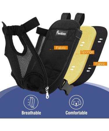 Pawaboo Pet Carrier Backpack Adjustable Pet Front Cat Dog Carrier Backpack Travel Bag Legs Out Easy-Fit for Traveling Hiking Camping for Small Medium Dogs Cats Puppies Medium BLACK A-Black Medium (Pack of 1) - Buy Online on GoSupps.com