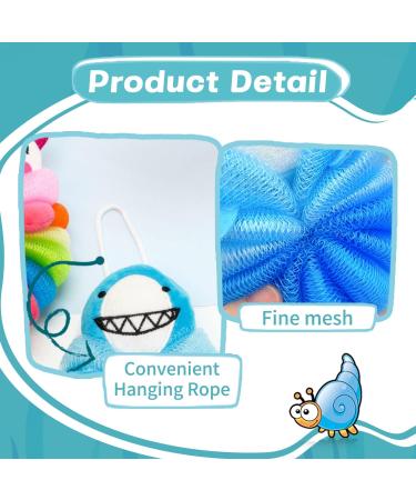 Cute Cartoon Bubble Bath Loofahs for Kids - 2 Pcs Body Scrubber Sponges - Buy Online on GoSupps.com