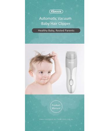 Rizees Cordless Vacuum Baby Hair Clipper - Quiet & Waterproof Baby Trimmer for Kids | Rechargeable Haircut Kit - Buy Online on GoSupps.com
