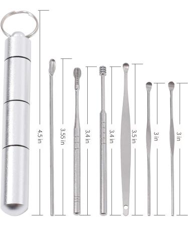 TOOKICHI 6-in-1 Ear Wax Removal Kit - Stainless Steel Ear Pick Tools with Keychain Box - Buy Online on GoSupps.com