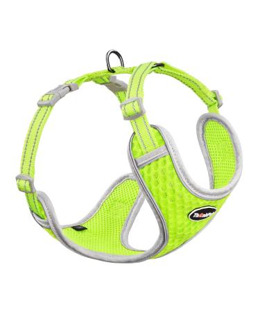 Thinkpet no-pull dog harness leash set breathable chest harness for small medium large dogs adjustable soft running harness safe control padded reflective safety harness (1 Pack) yellow