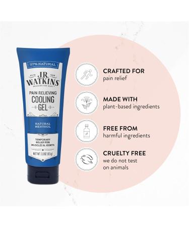 J.R. Watkins Muscle Cooling Gel 3.3 Oz - Soothing Relief for Aches and Pains - Buy Online on GoSupps.com