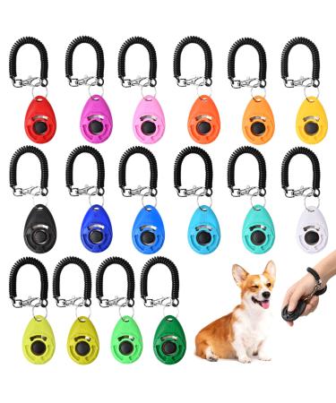 Azonelife dogs Clicker 16 pieces Pet Training Profi Clicker dog training clicker with hand loop pet training clicker dogs clicker set with big button for dogs cats horses - Buy Online on GoSupps.com