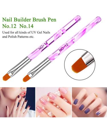 7-Part Nail Brush Set for UV Gel & Acrylic Nails | Gelail Nail Art Brushes for Salon & DIY Designs - Buy Online on GoSupps.com