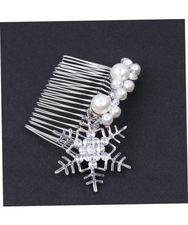 Housoutil 1pc Hair Barrettes Bridal Headpieces for Wedding Xmas Side Comb Pearl Side Comb Xmas Wedding Hair Pin Floral Wedding Pearl Hair Accessories Bride Christmas Slideshow Size 1 Silver - Buy Online on GoSupps.com